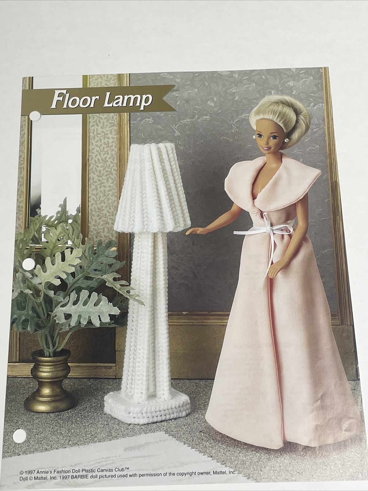 Floor Lamp Annie's Fashion Doll Plastic Canvas Pattern