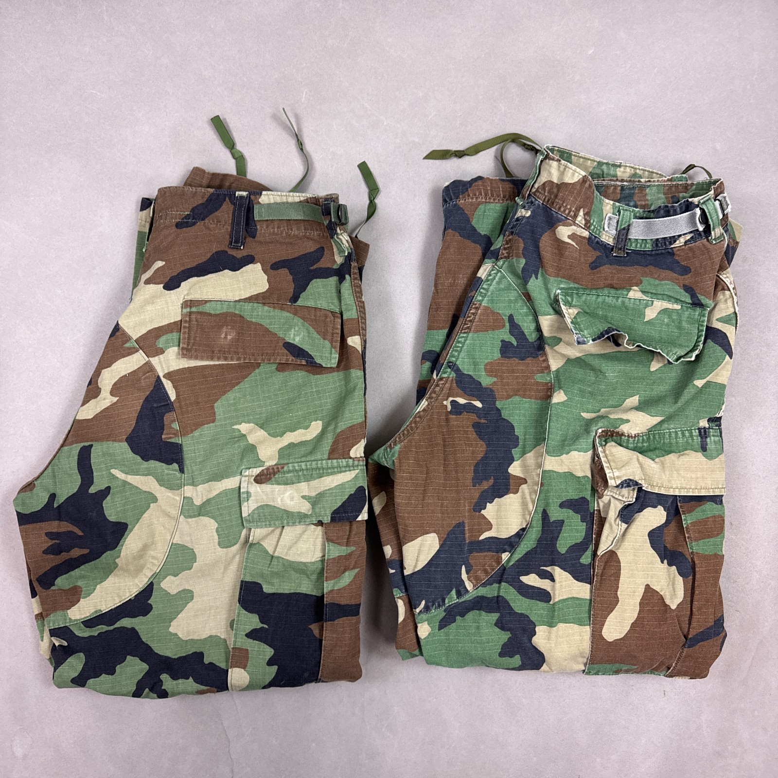 Vintage US Military Pants Men 32x28 Camo Lot of 2 Cargo Paintball Work Med Short