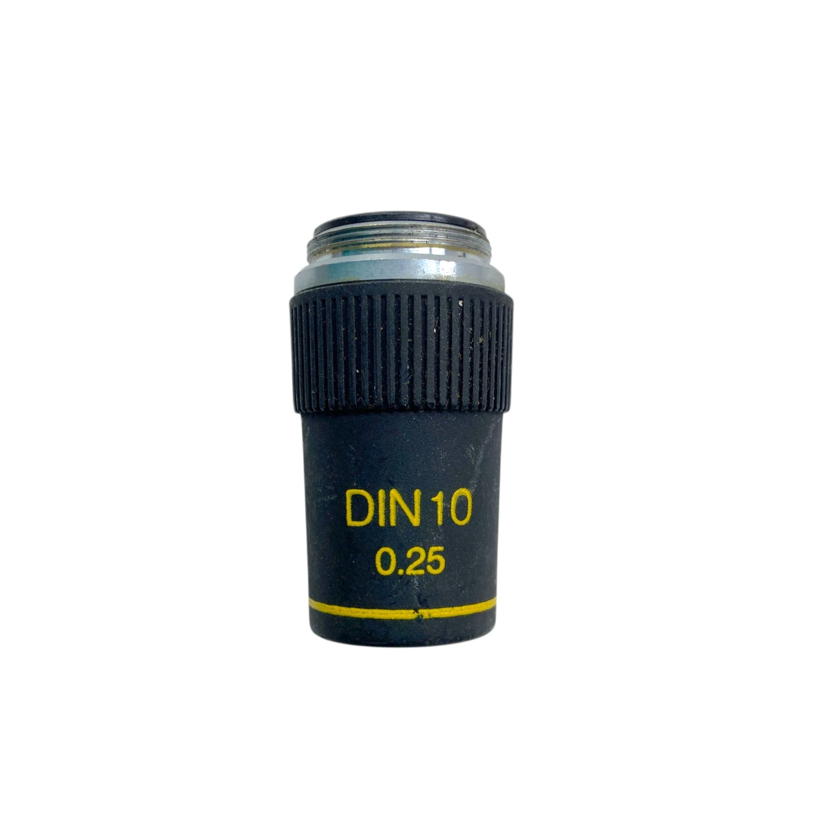 Swift DIN 10x / 0.25 Microscope Objective Lens Yellow Band