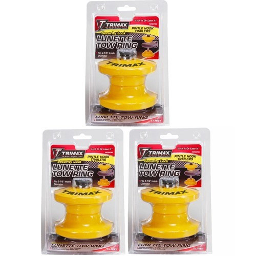 3 Trimax Locks Lunette Tow Ring Trailer Lock - Pintle and Hook Ring Lock - TLR51