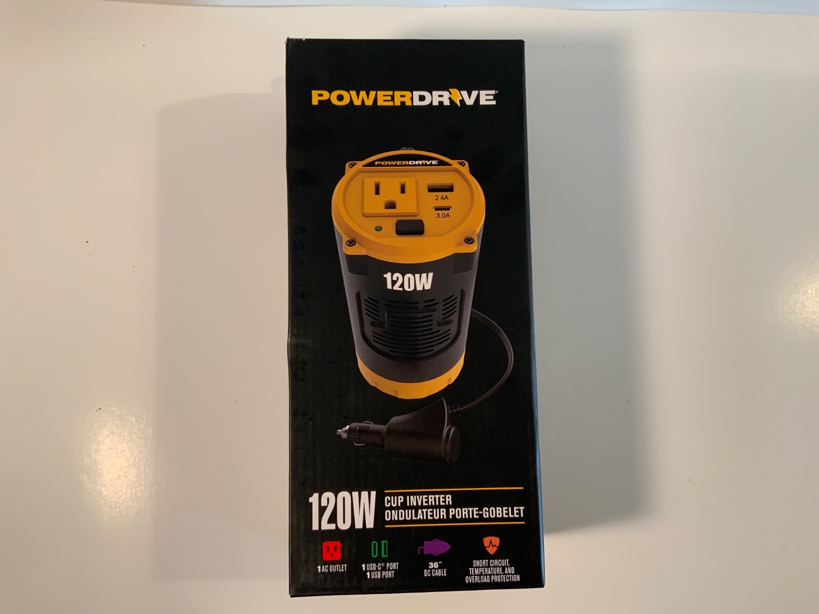 RoadPro PowerDrive "120W Cup Power Inverter" (PWD120C)