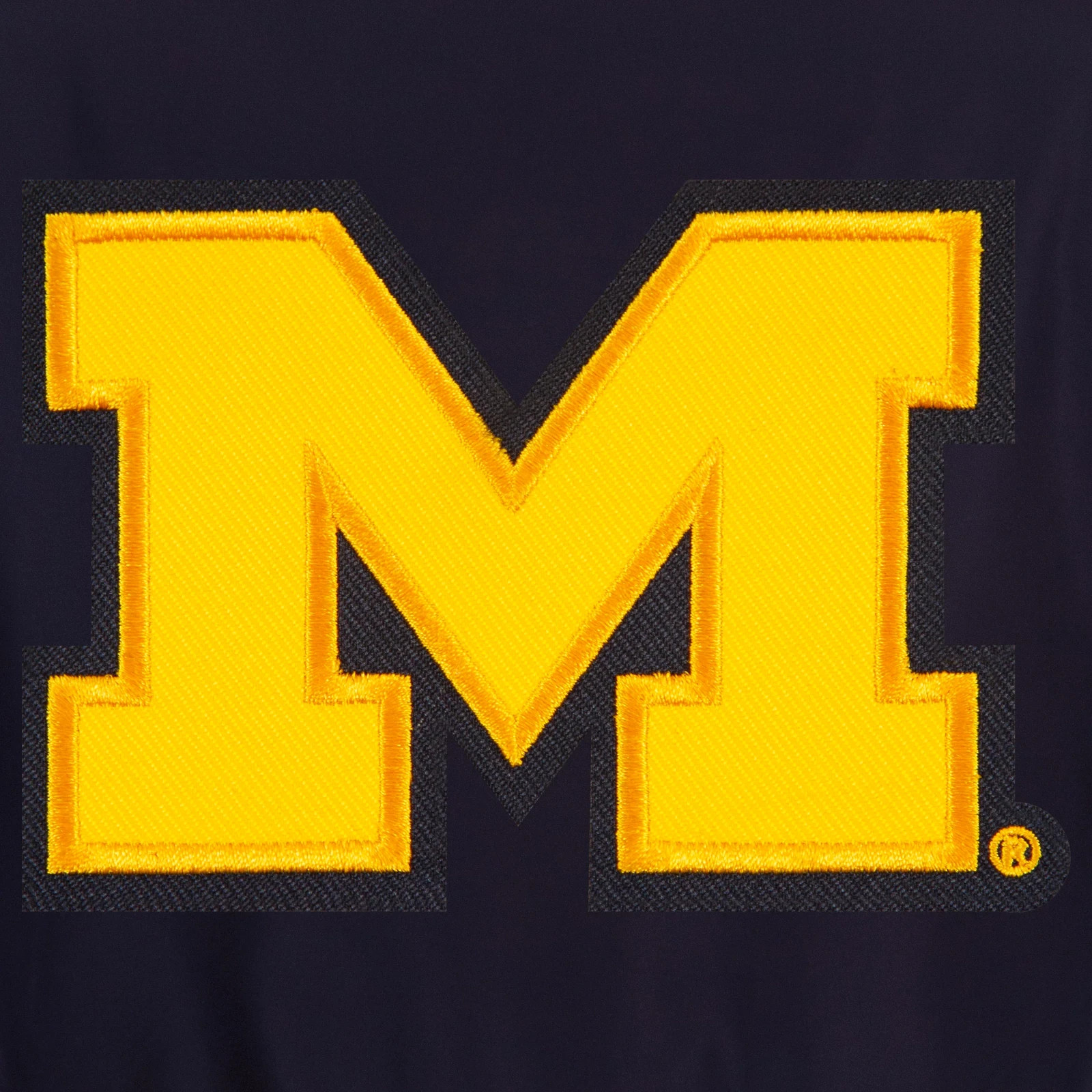 JH Design Michigan Wolverines All Wool Jacket & Nylon Lining & Embroidered Logo