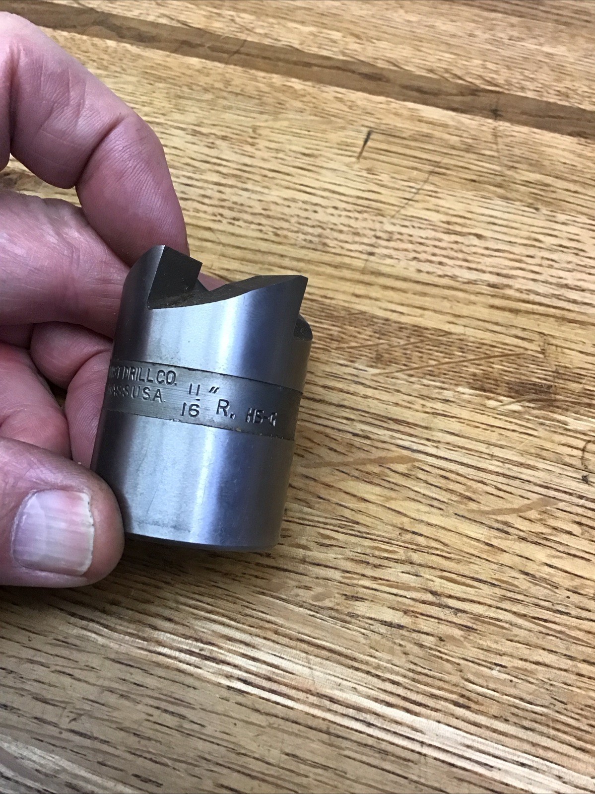 UNION TWIST DRILL CO 11/16" R. ( 1 1/2” ) Hollow Mill Solid Type High Speed 1886