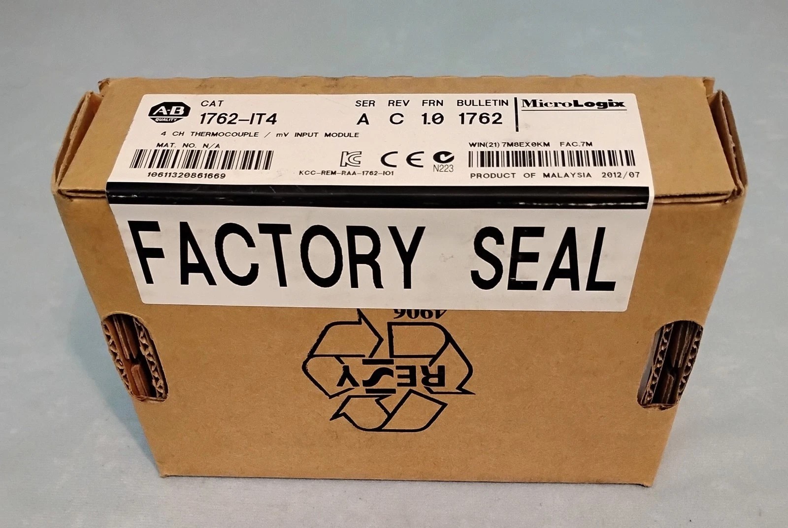 Brand New AB 1762-IT4/A MicroLogix 4 Point Input Module 1762IT4 serA Free Ship