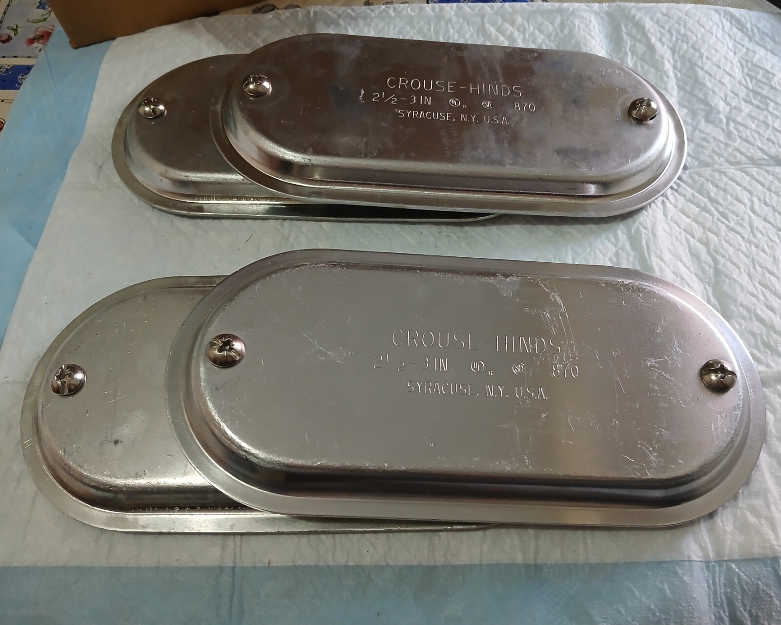 Crouse-Hinds  Conduit Body Cover 870SA. 2-1/2”-3” NEW (Lot of 4). Free Shipping