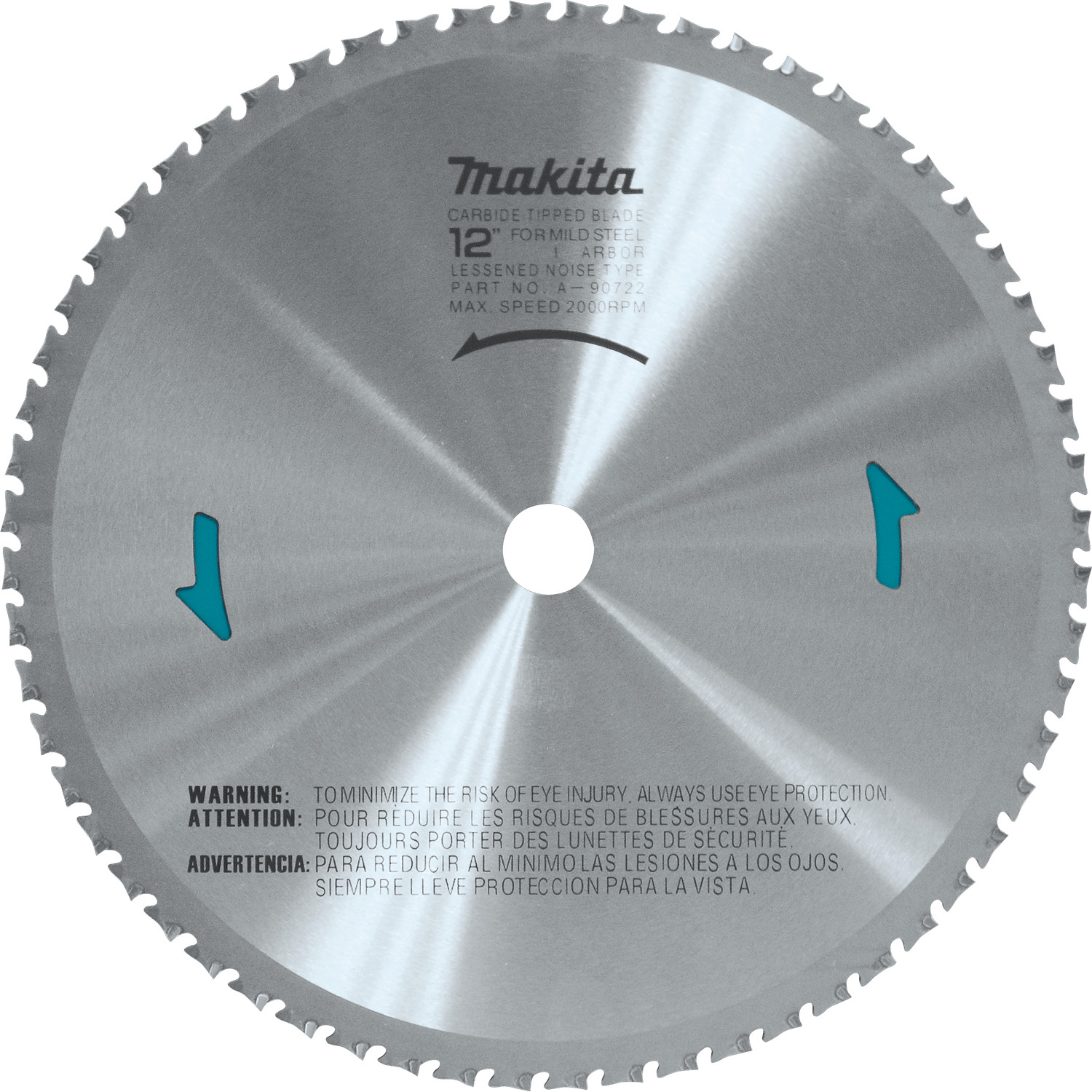 Makita 12-Inch 60-Teeth General Purpose Carbide-Tipped Saw Blade, Silver A-90722