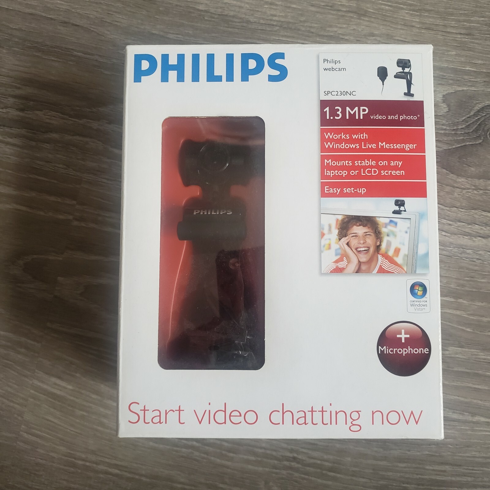 New In Open Box Philips SPC230NC Web Cam 1.3 MP Video And Photo