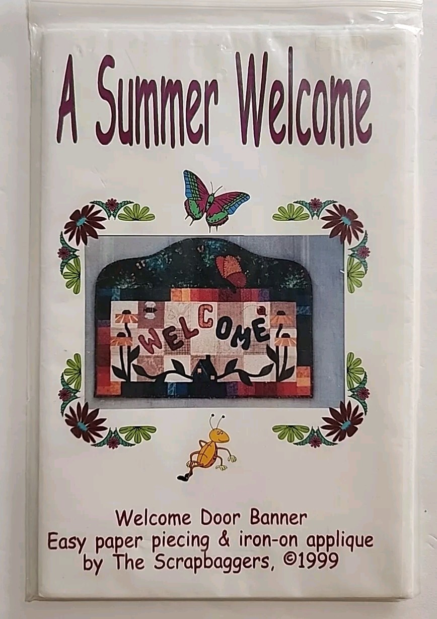"A Summer Welcome" Welcome Door Banner Pattern by The Scrapbaggers