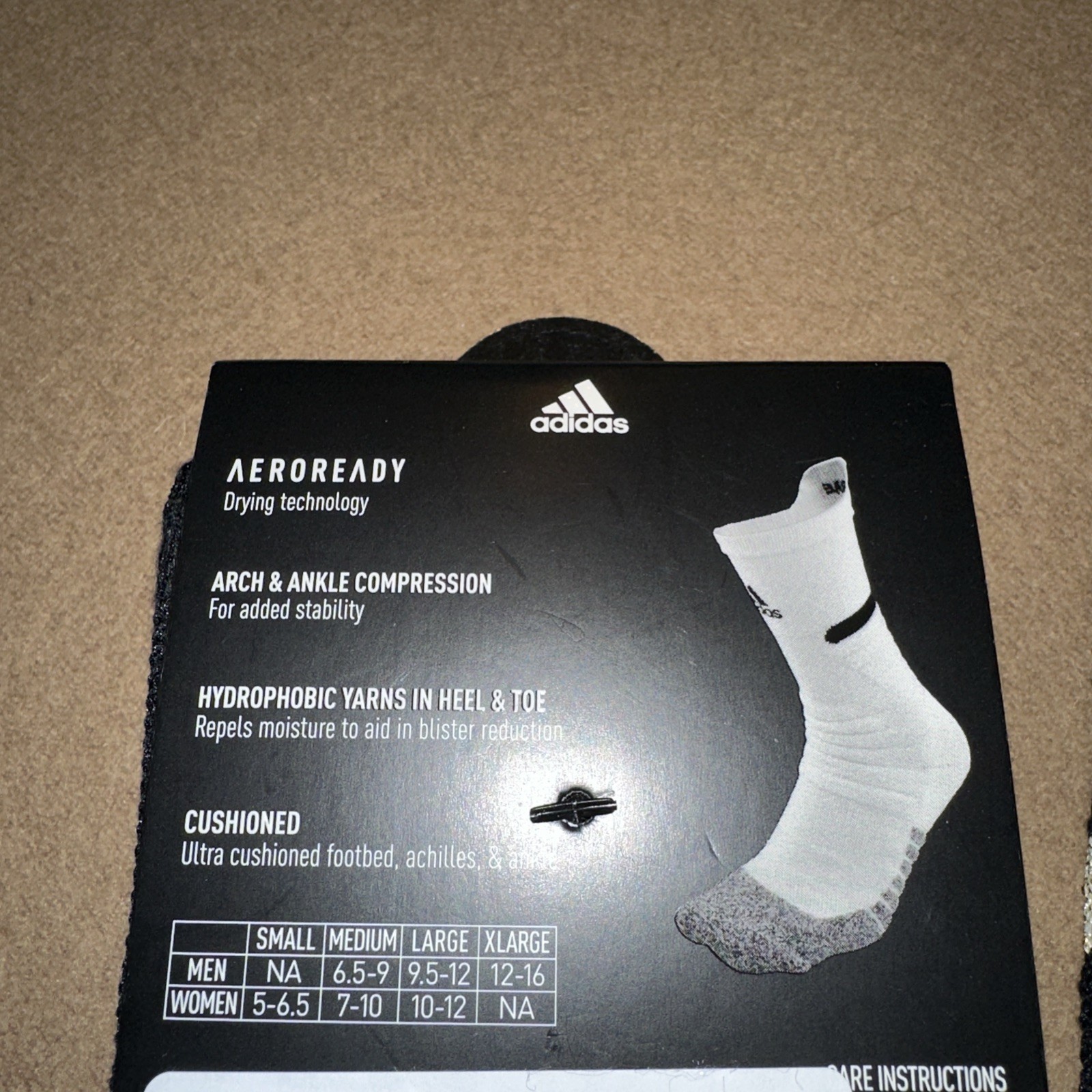 Lot Of 2 Adidas Adizero Maximum Cushioned Crew Socks Football Black Size Large