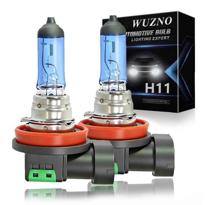 Wuzno H11 Halogen Headlight Bulb/Fog Light 12V 55W White 5000K 2pack