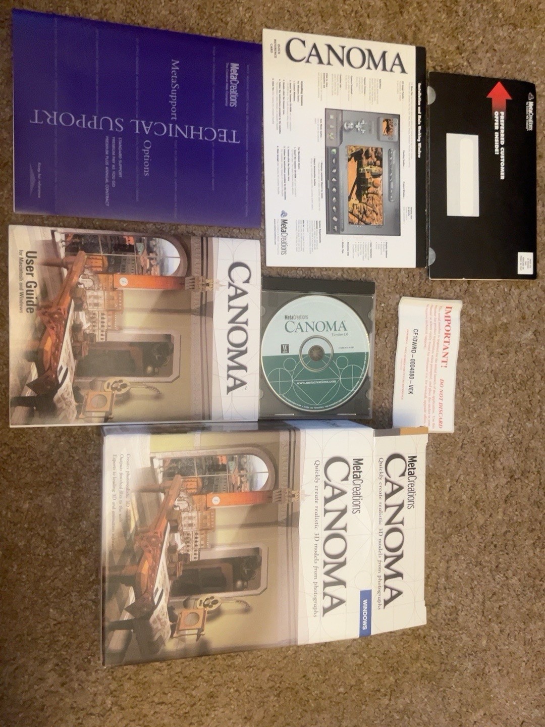 MetaCreations Canoma Version 1.0 for Windows – Complete in Original Retail Box