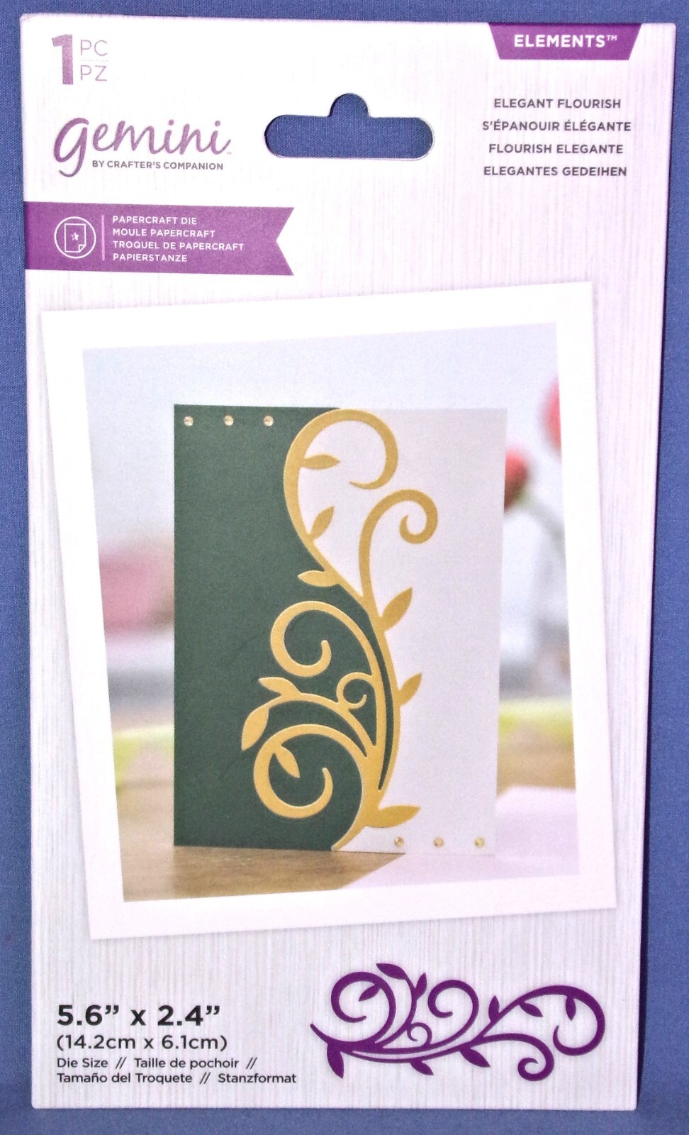 Gemini Elegant Flourish Die Elements by Crafters Companion All New HTF Free Ship