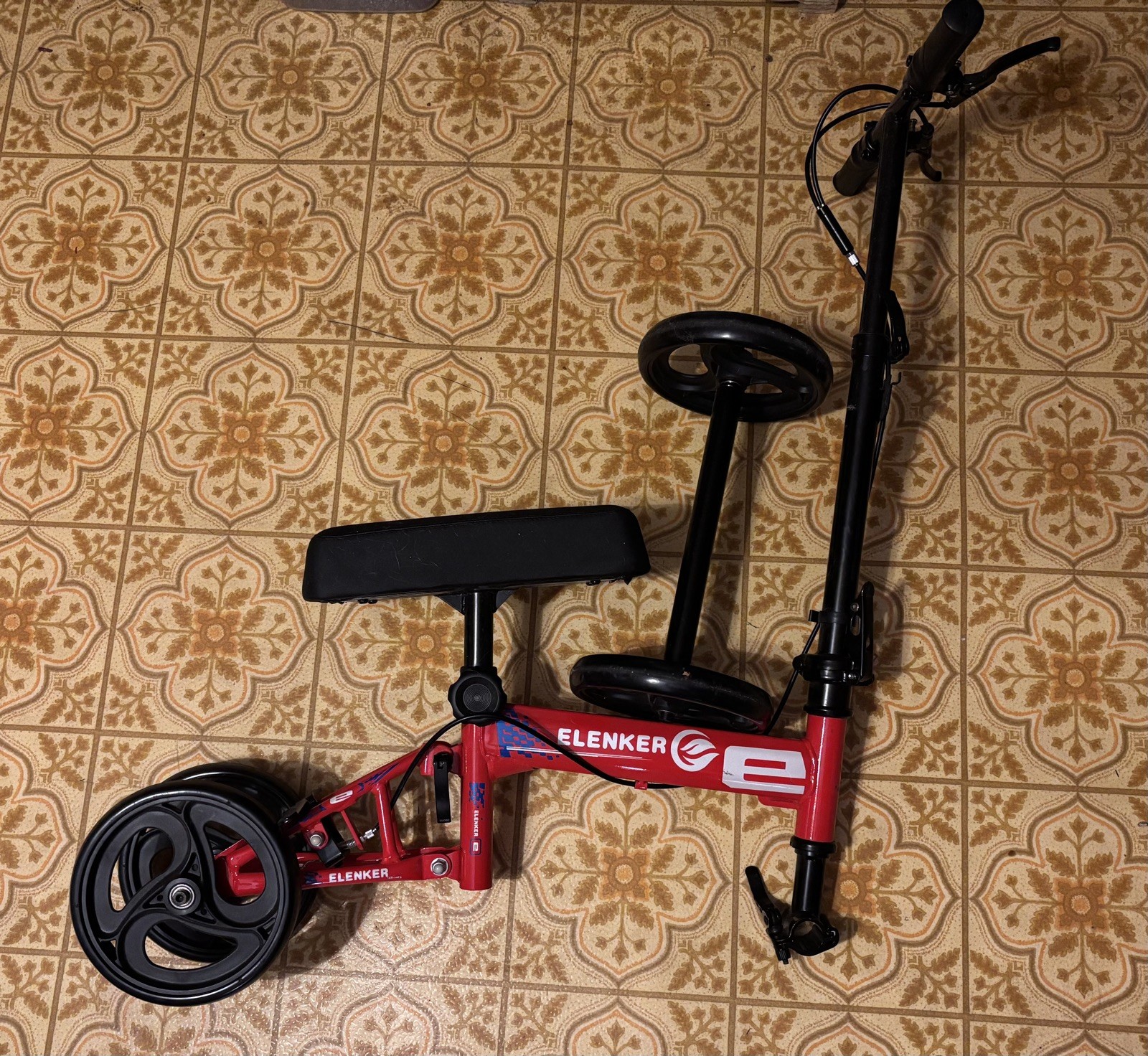 Deluxe ELENKER All-Road Knee Walker Medical Steerable Scooter Crutch Alternative