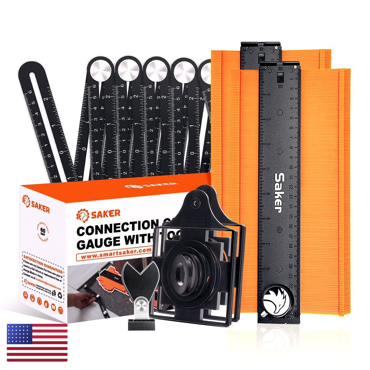 Saker Contour Gauge Profile Tool Adjustable Lock Connection Package