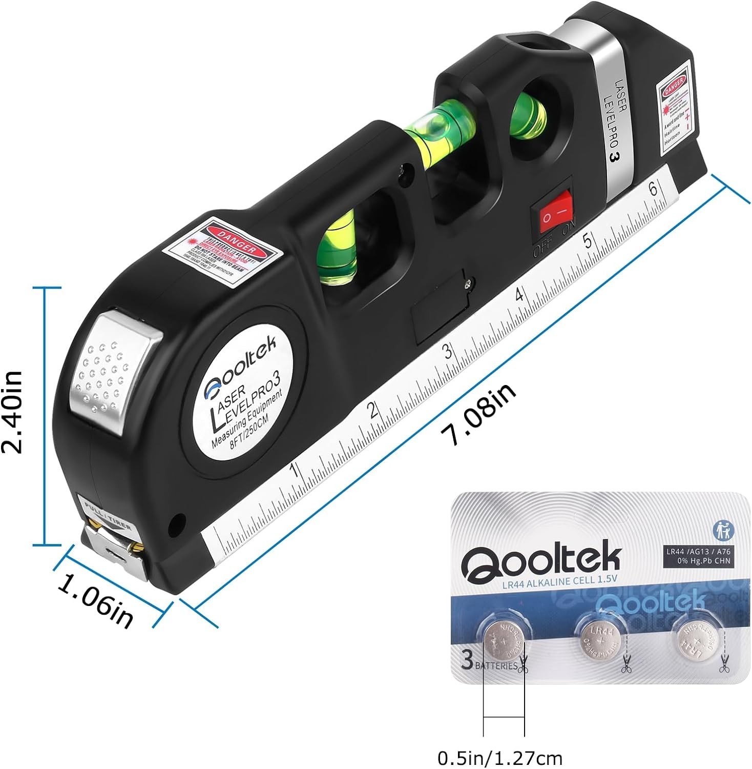 Multi-Function Laser Level & Measuring Tool Kit