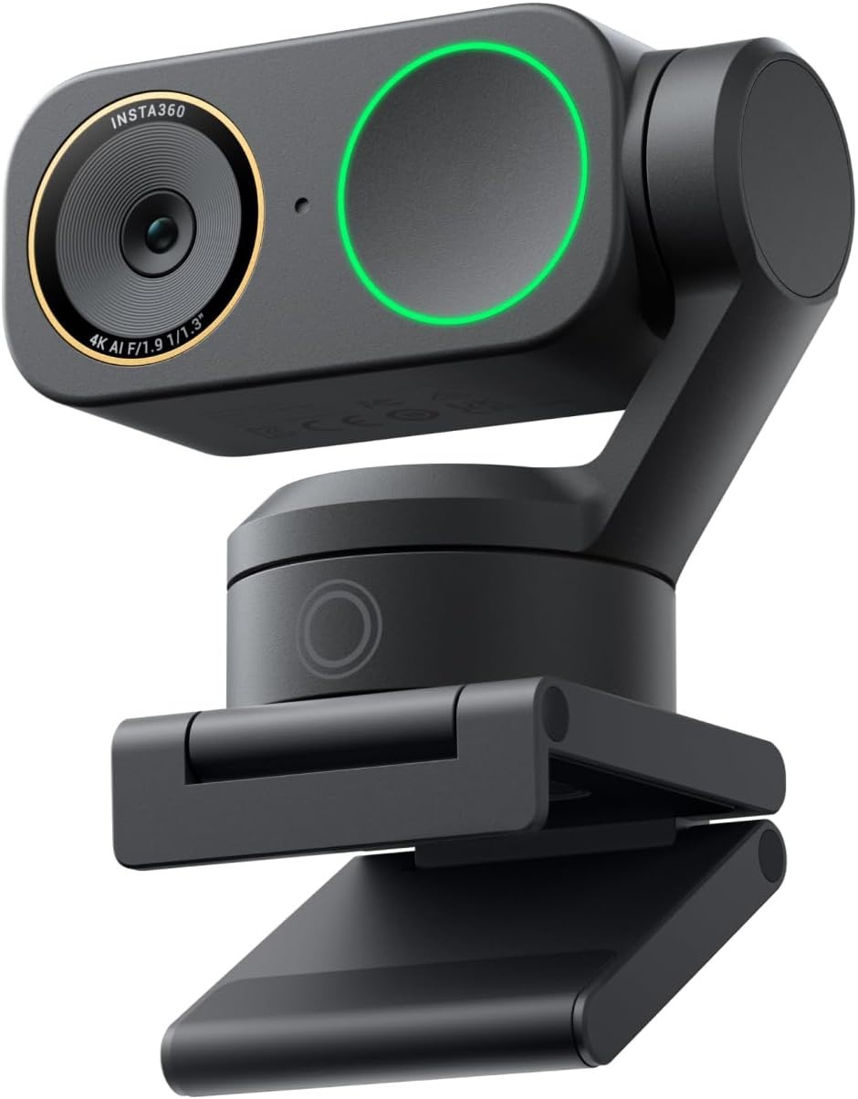 Insta360 Link 2 Pro 4K PTZ Webcam AI Tracking HDR 1/1.3 Sensor