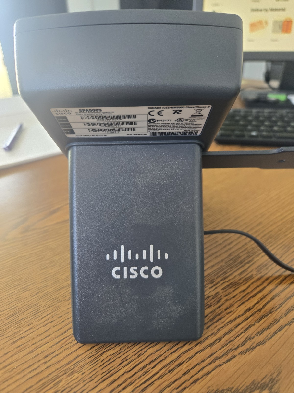 Cisco SPA500S SideCar Expansion Module Attendant Console 32 Buttons, Untested