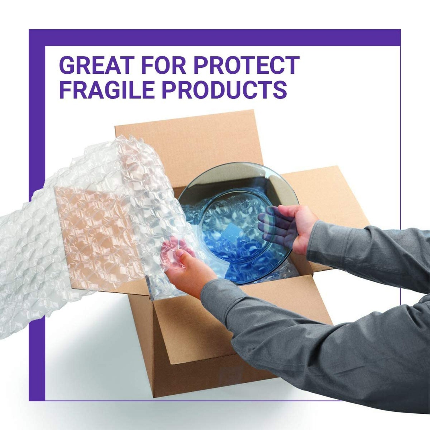 Pacific Mailer 2-Pack Anti-Static Bubble Cushioning Wrap Rolls, 3/16" x 12" x...