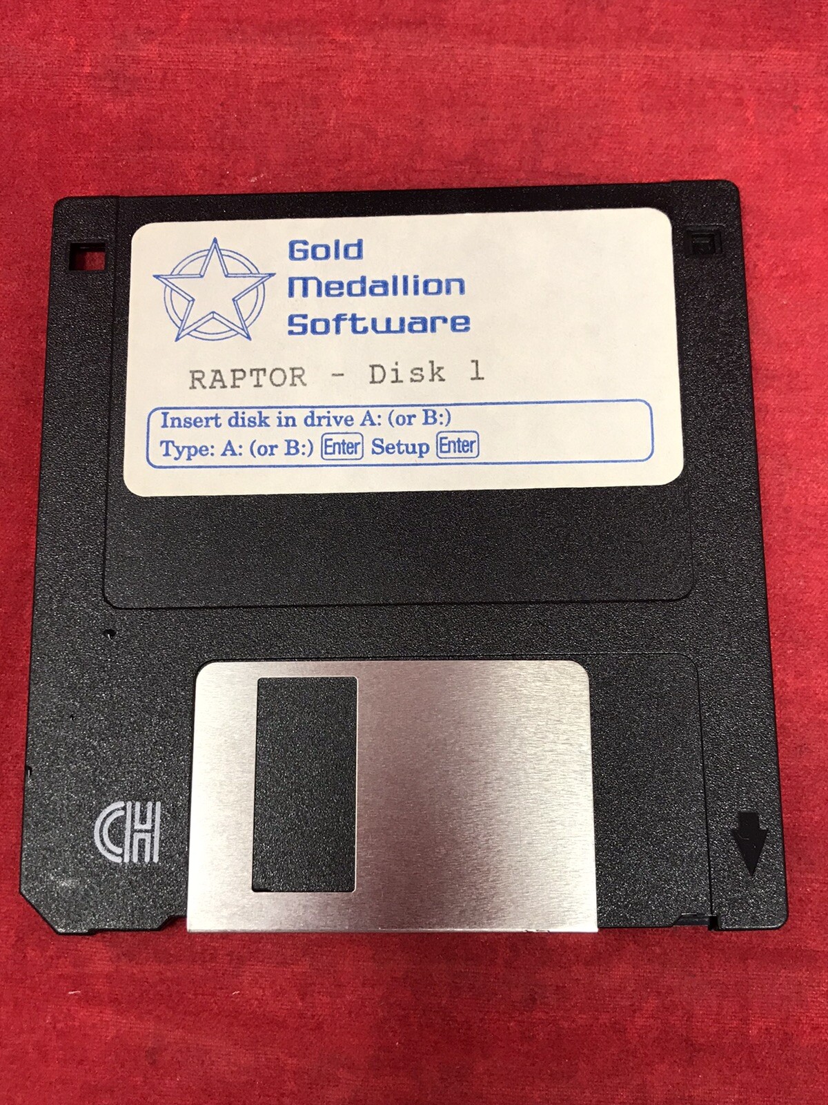 Gold Medallion Software - RAPTOR on 3.5" Disk Vintage Video Game