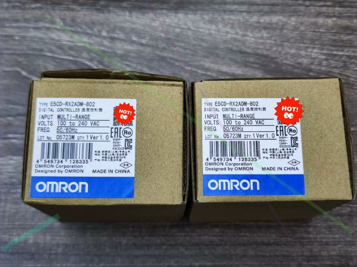 1PC New Omron E5CD-RX2ADM-802 Temperature Controller 100-240VAC In Box Brand