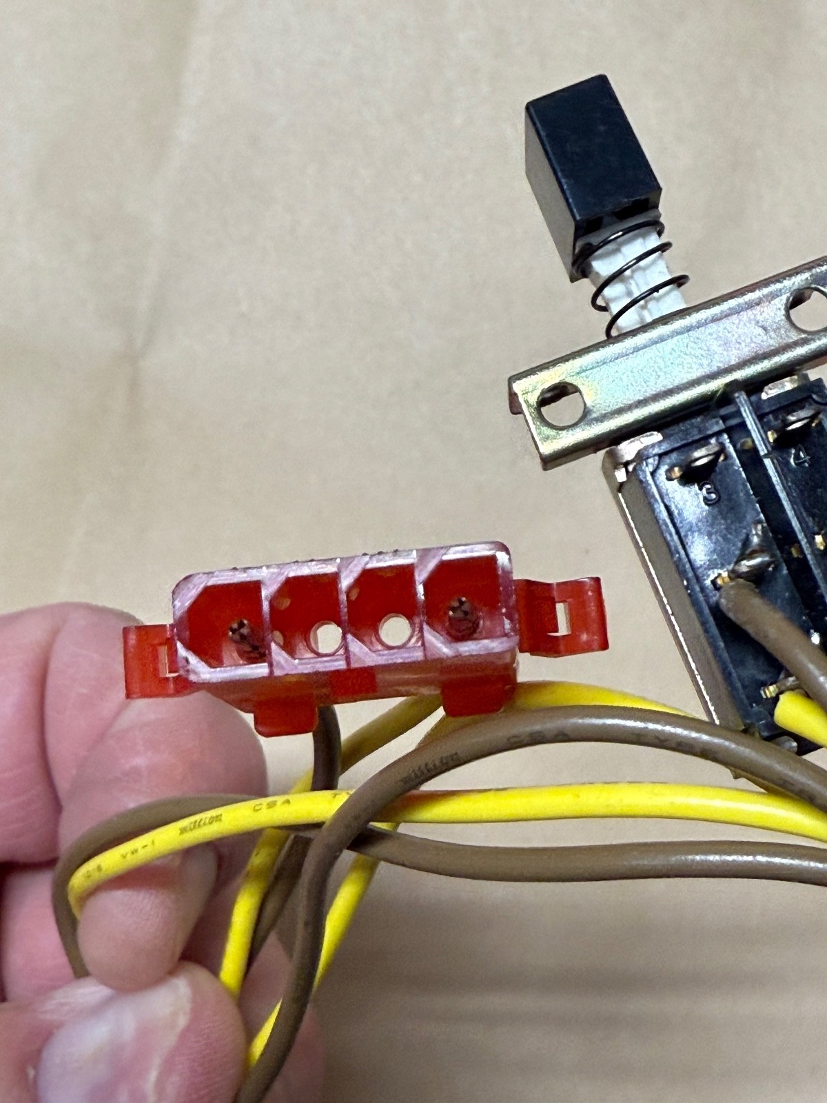 NOS Nintendo Service Switch and harness assembly