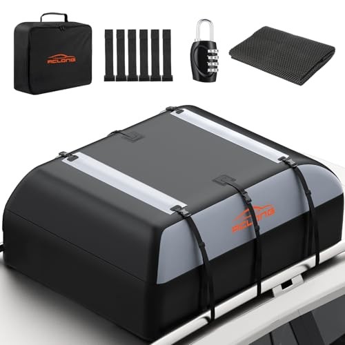 Car Roof Bag 840D Waterproof Rooftop Cargo Carrier Bag for All 21 Cubic Feet