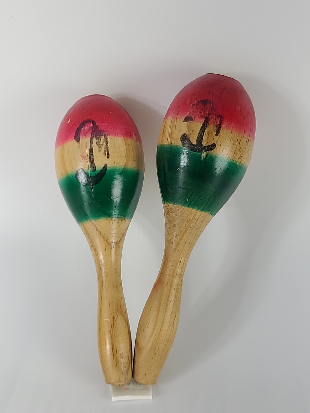 Vintage Original Mexican Handpainted Wooden Fiesta Maracas for decoration only.