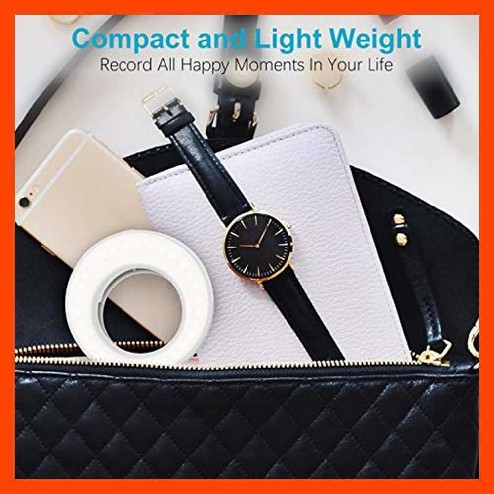 QIAYA Selfie Light Ring Lights LED Circle Cell Phone Laptop Camera WHITE NEW