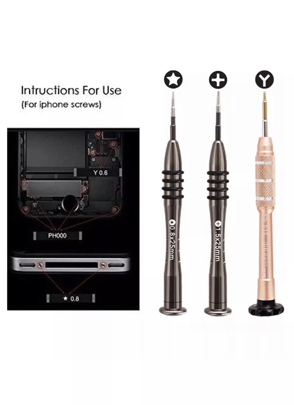 Herramienta De La Reparacion Del Destornillador Magnetico Set Kit Para iphone 11