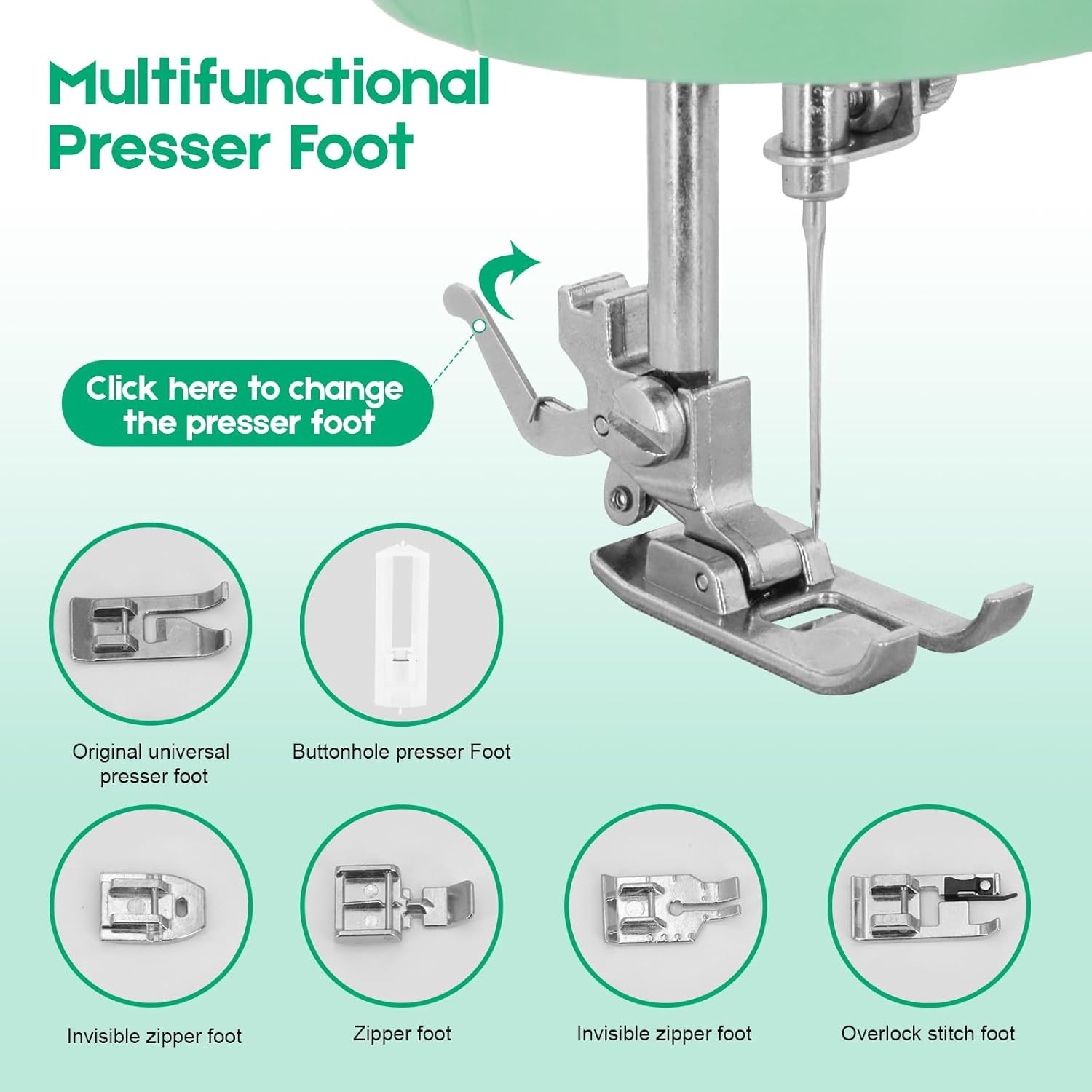 Sewing Machine for Beginners with Extension Table, 12 Stitches Portable Sewing M