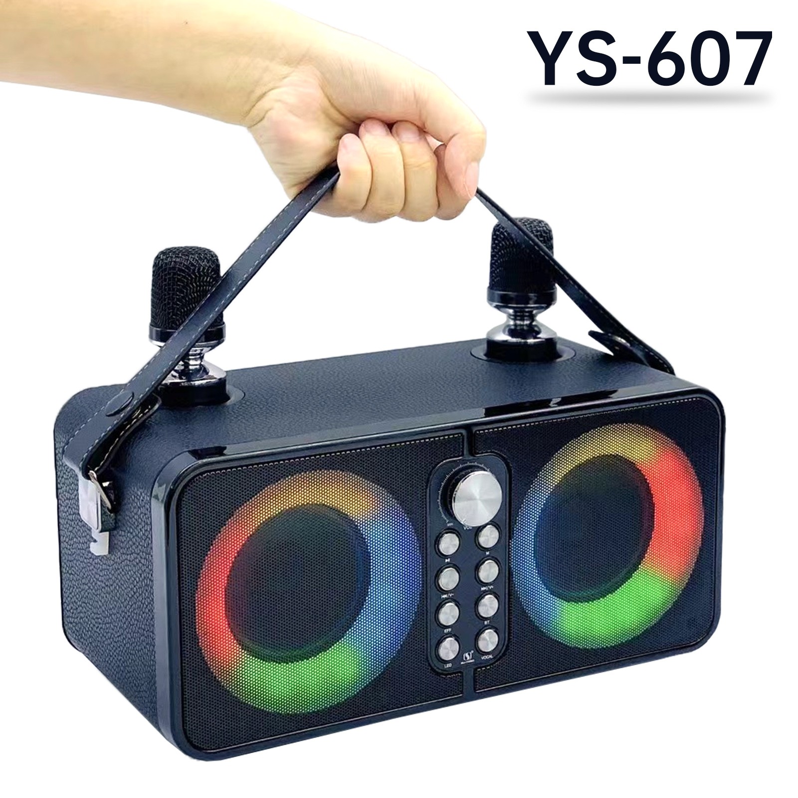Wireless Bluetooth Speaker Dual Microphone Portable Karaoke Speaker Home Party