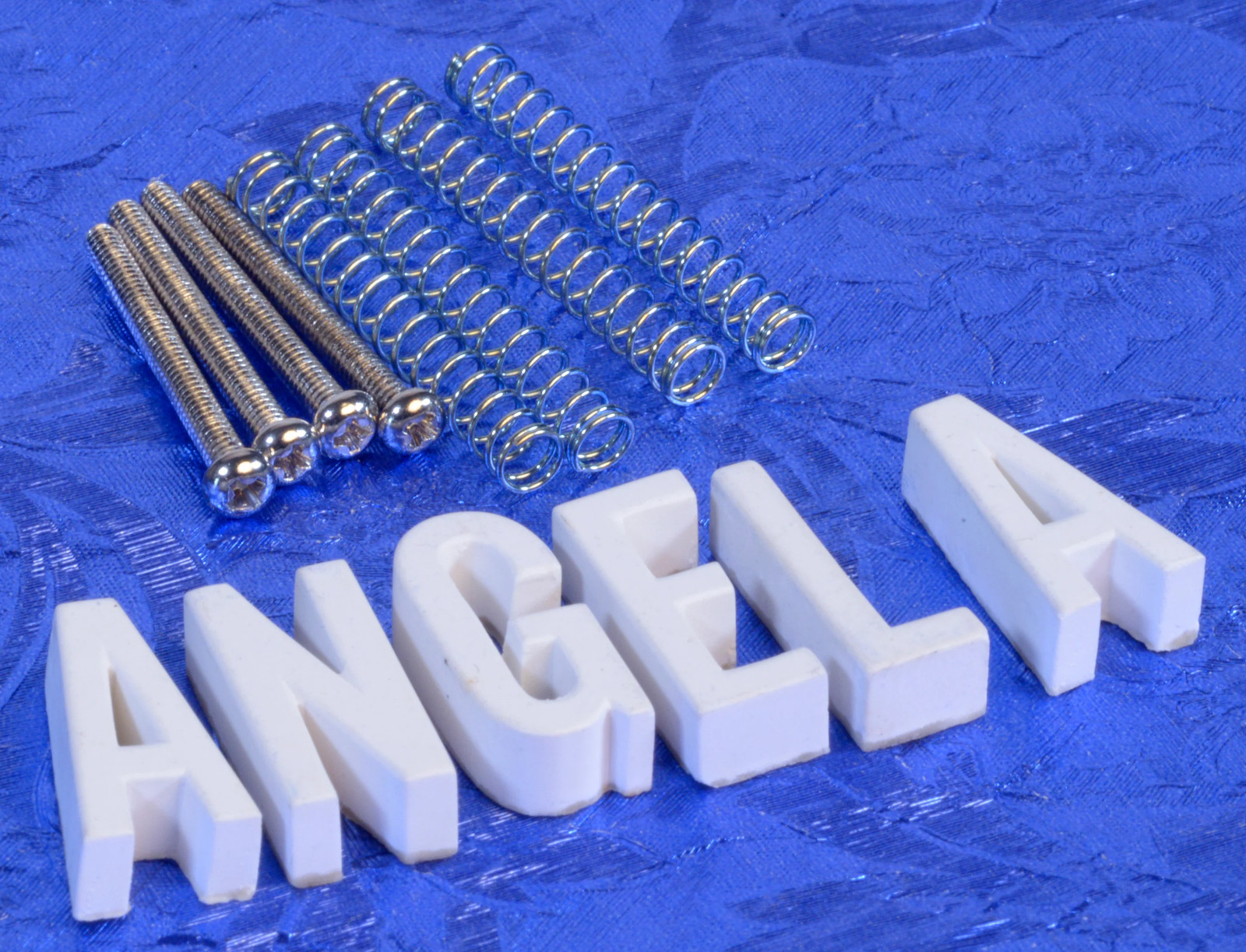 4 Humbucking Pickup Mounting Nickel Machine Screws & Springs, #GHS1+HSNx4