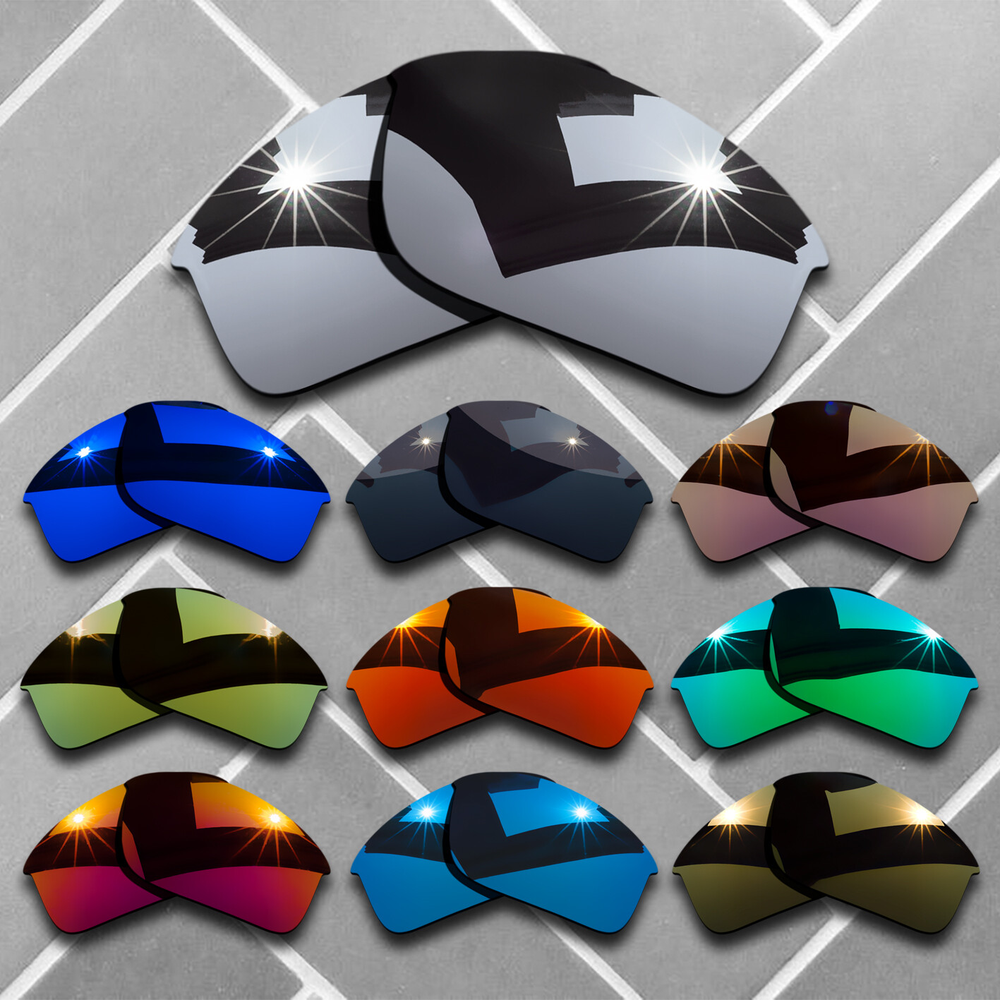 Anti-Scratch Polarized Replacement Lenses for-Oakley Sliver Edge Choices US