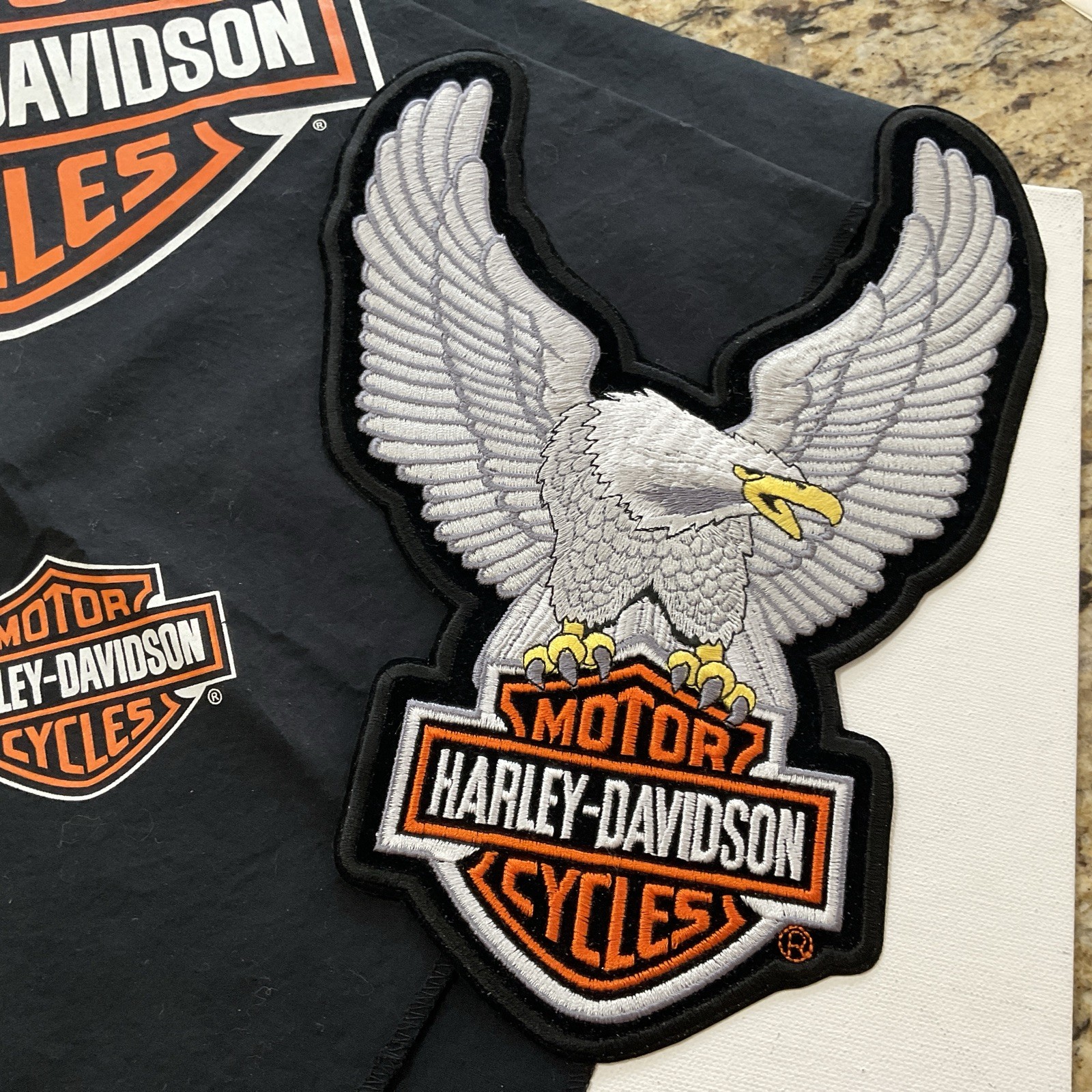 HARLEY-DAVIDSON Motorcycles LG Eagle Patch-UNUSED/Bandana