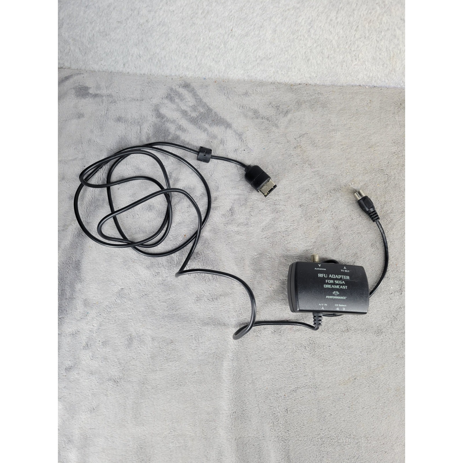 Performance RFU Adapter for Sega Dreamcast P-20-201 RF Switch Cable Black