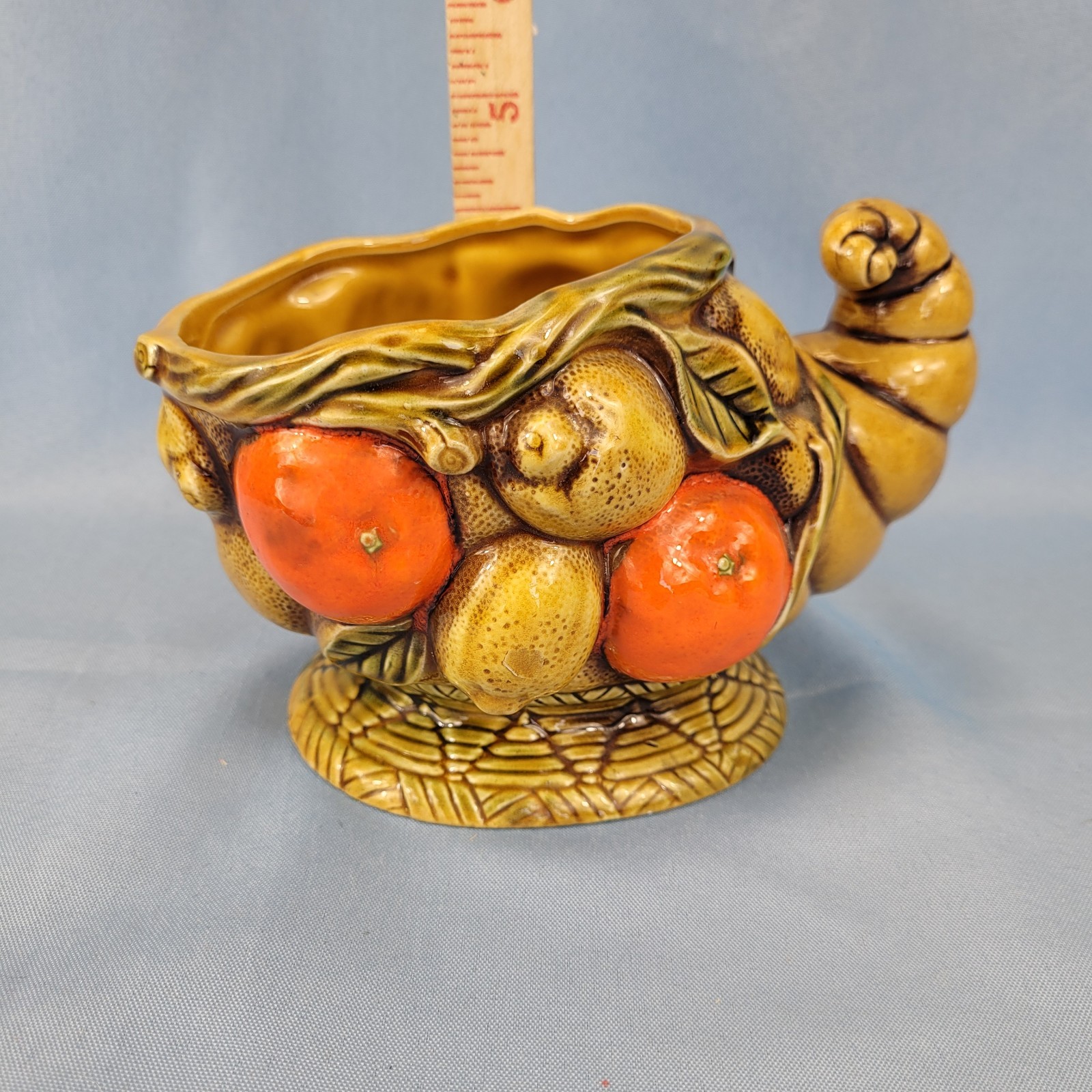 Inarco Cornucopia Planter E-4616 Fruit Harvest Ceramic Vase Japan