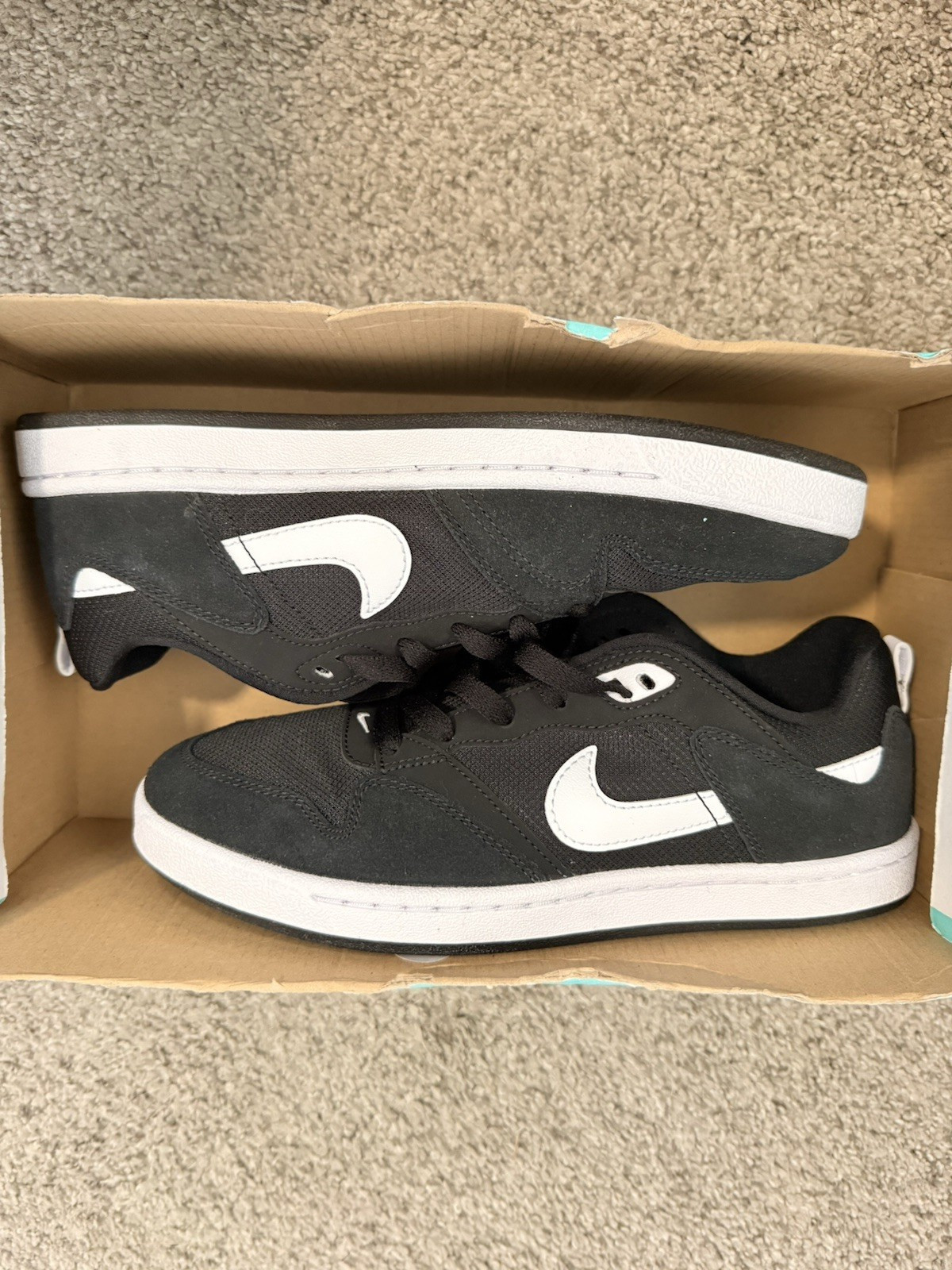 Nike SB Alleyoop Black/White Medium Men's Skateboarding Shoes US 7
