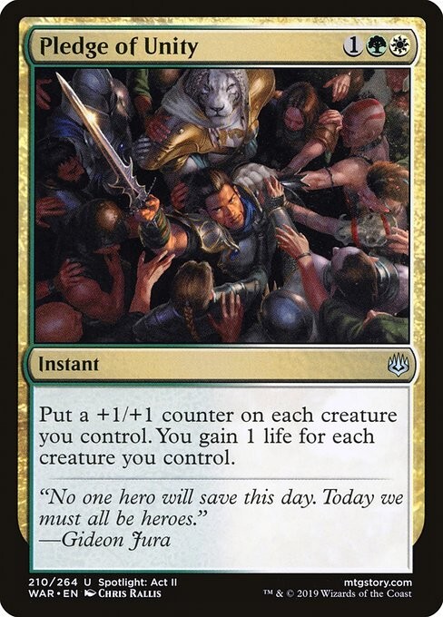 Pledge of Unity 1x  MtG War of the Spark SP/NM