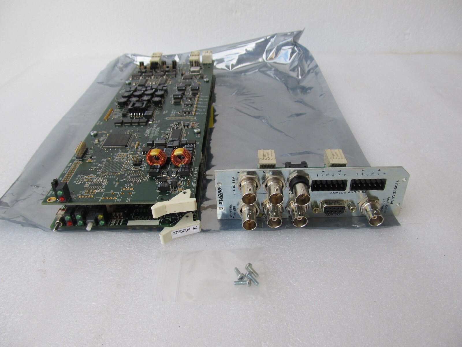 Evertz 7735CDM-A4 Composite Analog Video A to D Converter 4 Analog In w/ Rear
