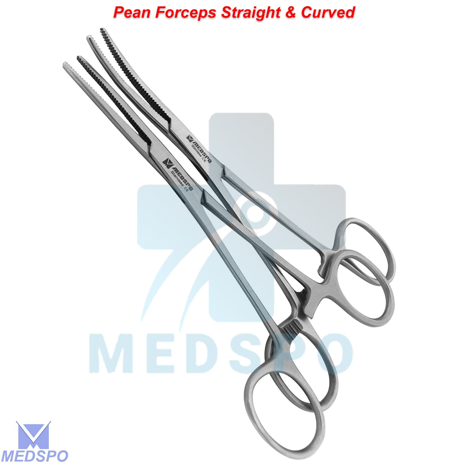 Hemostatic Locking Artery Clamping Pean Forceps Straight & Curved Surgical Tools