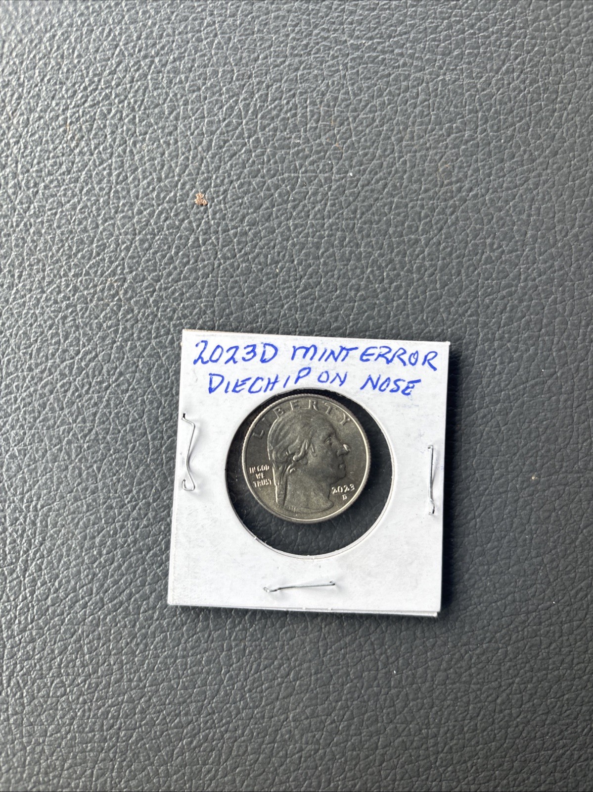 Q28 2023 D BESSIE COLEMAN QUARTER OBVERSE DIE CHIP ON NOSE MINT ERROR 25C US