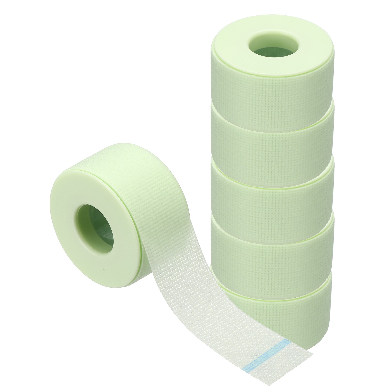 1in x 9.84yd Eyelash Tape, 6 Rolls Eye Lash Tape Silicone Breathable, Green