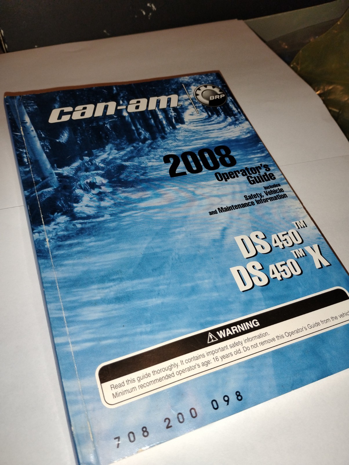Original Can Am 2008 Operators Guide & Safety Vehicle,&Maintenance  Info. Manual