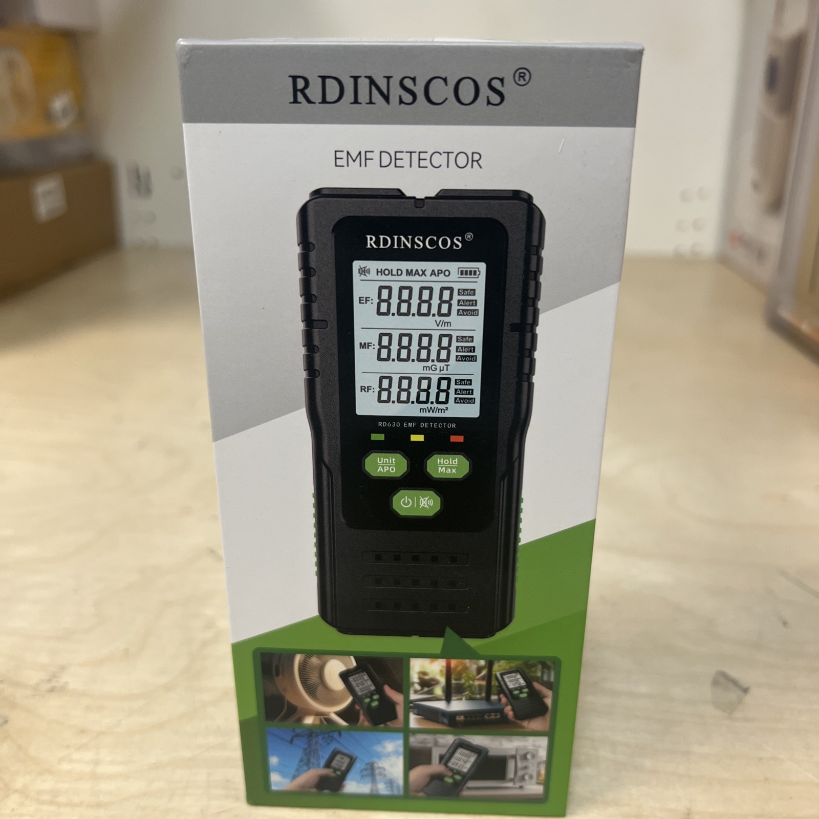 RDINSCOS RD630C EMF Detector Electromagnetic Field Meter with Carrying Bag
