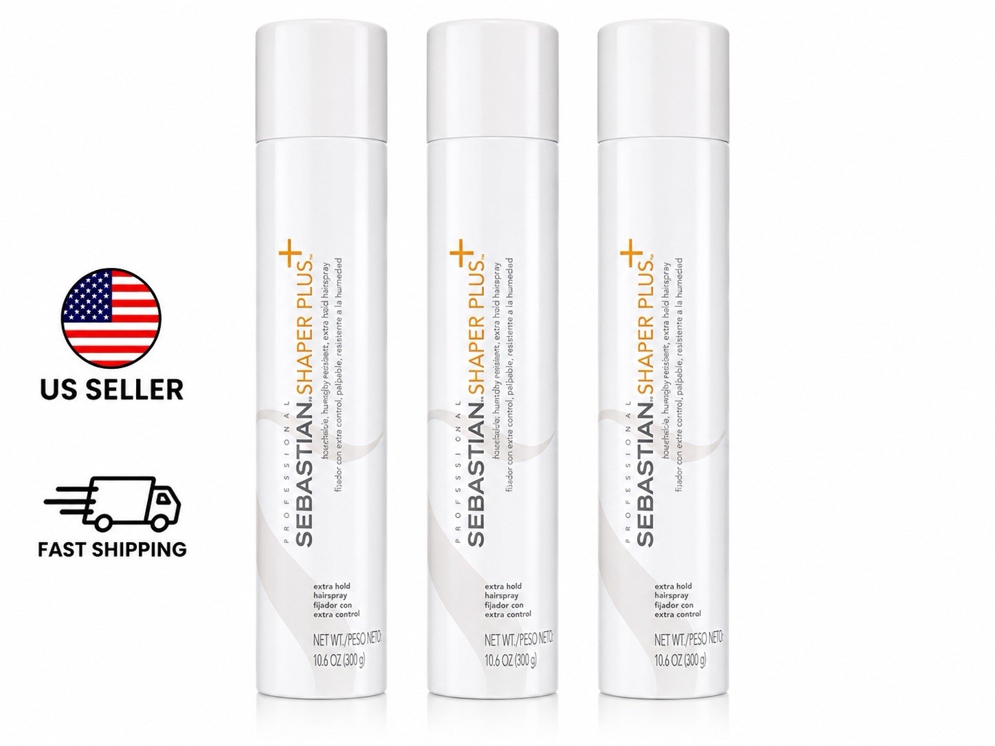 Sebastian Shaper Plus Extra Hold Hairspray 10.6 oz Duo Pack Set of 3