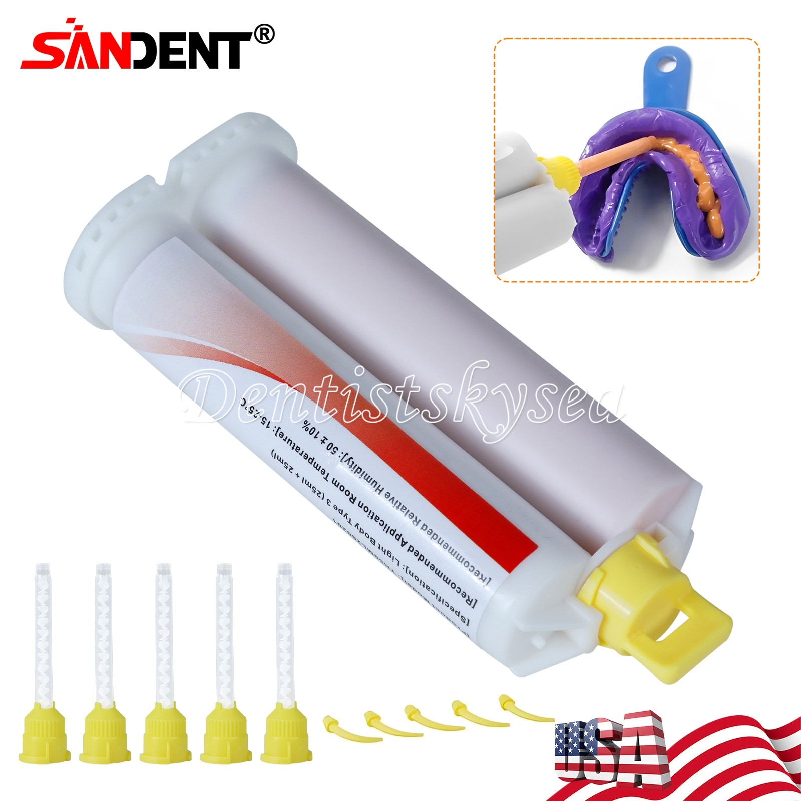 Dental SANDENT Putty PVS VPS Impression Material Base Fast Set