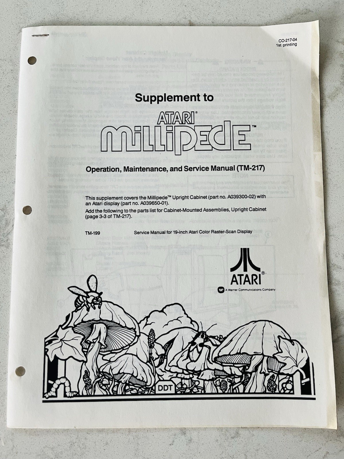MILLIPEDE Operations Maintenance and Service Manual + Schematics + Supp. 1982