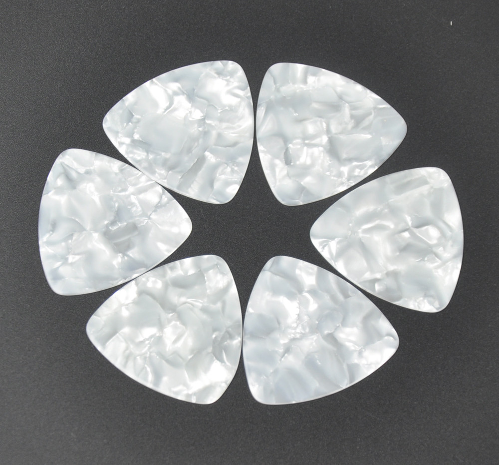 20Pcs Celluloid 346 Rounded Triangle Guitar Picks 0.71mm Assorted Colors