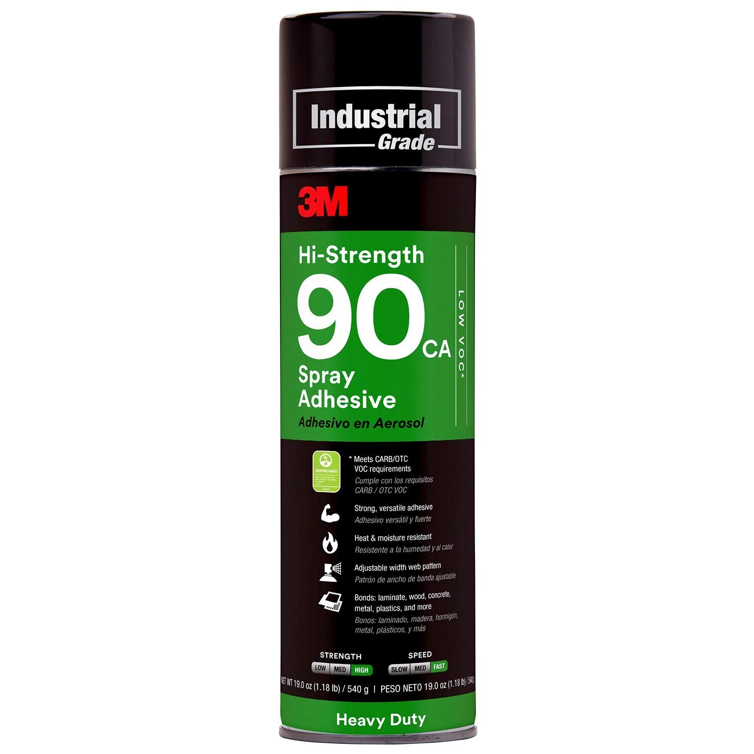 3M Hi-Strength 90 CA Spray Adhesive, Low VOC, Permanent, Bonds Laminate