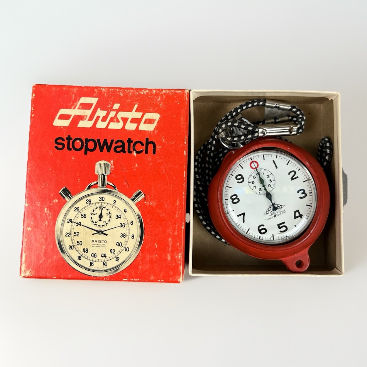 Vintage Aristo Stopwatch 7 Jewels Shock Resistant Made In Switzerland - WORKS